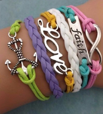 Infinity Faith Love Multicolor Bracelet