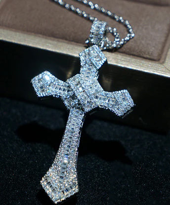 Brilliant Shining Cross Necklace