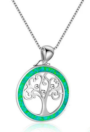 Stunning Green Tree of Life Necklace