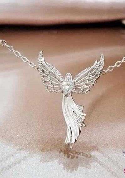 Magnificent Rhinestone Angel Necklace