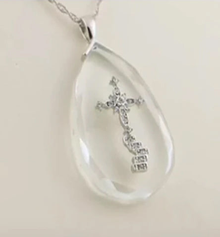 Crystalline Cross Necklace