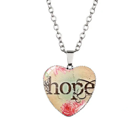 Hope Heart Cabochon Necklace