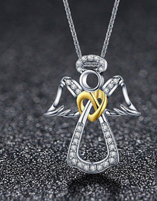 Angel Golden Heart Necklace