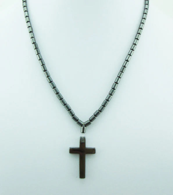 Hematite Cross Necklace