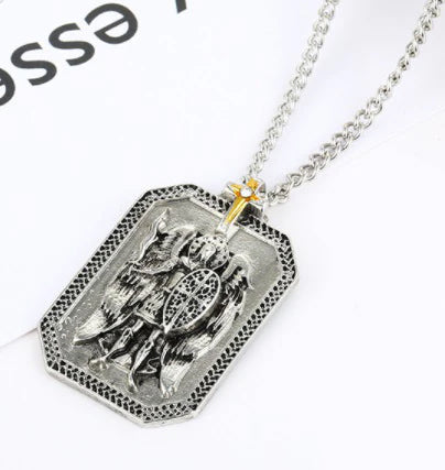 Archangel Michael Cross Necklace