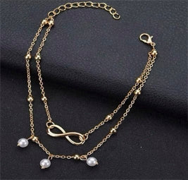 Infinity Pearl Ankle Bracelet