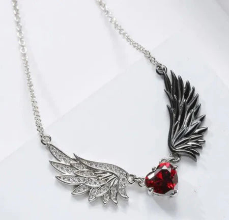 Ruby Angel Wings Necklace