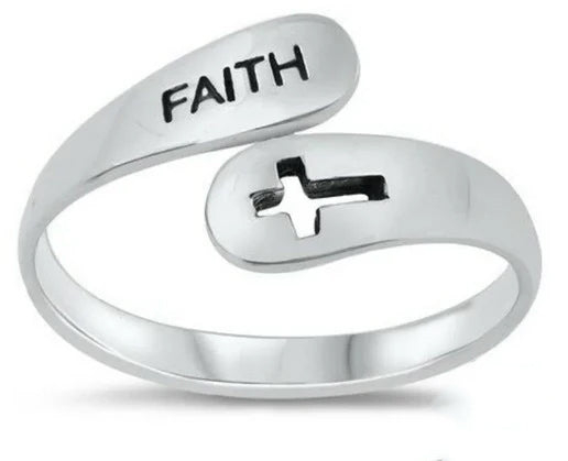 Faith Cross Ring Adjustable