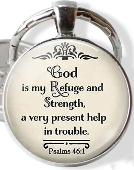 My Refuge, My Strength Keychain