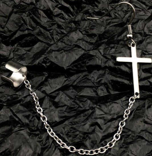 Cross Cuff Earring French hook