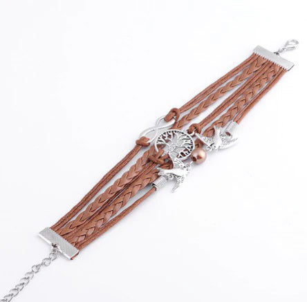 Multilayer Brown Tree of Life Bracelet