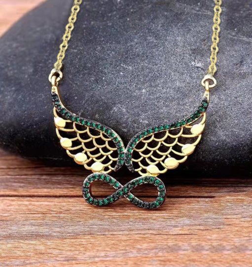 Angel Wings Infinity Necklace