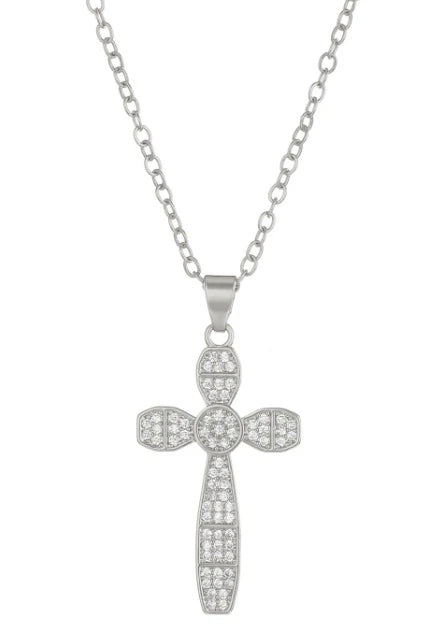 Magnificent Rhinestone Cross Necklace