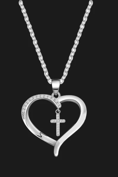 Hidden in my Heart Cross Necklace