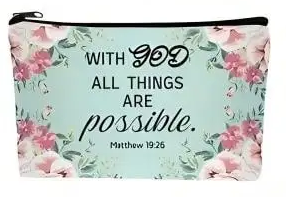 Multifunctional Bible Verse Bag - Matt. 19:26