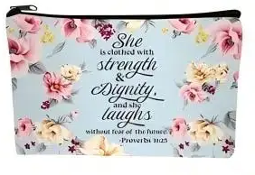 Multifunctional Bible Verse Bag - Proverbs 31:25